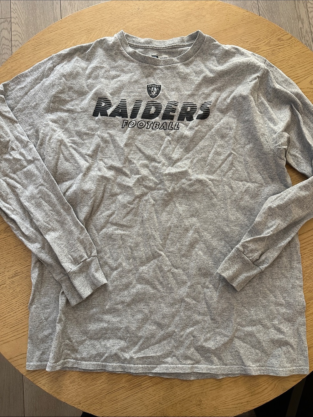 Raiders Football Long Sleeve Shirt - Gray xl